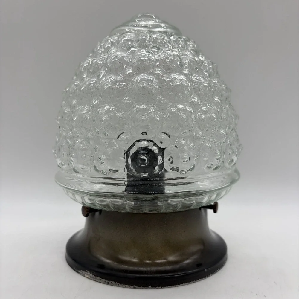 Vintage Bubble Acorn Clear Glass Ceiling Wall Light Fixture & Lamp Shade Globe